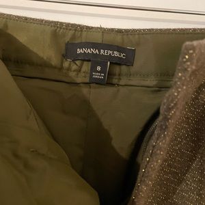 COPY - Banana Republic Logan Ankle Pant w/gold flecks. Pretty!! Size 8. Wool Bl…